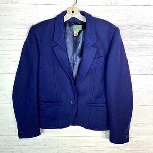 Kenzo Paris Cashmere Wool Navy Blue Blazer Cropped Women’s 6